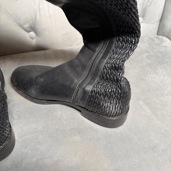 Cole Haan Black Leather & Stretch Riding Boots – Women’s Size 7.5 - Picture 13 of 14